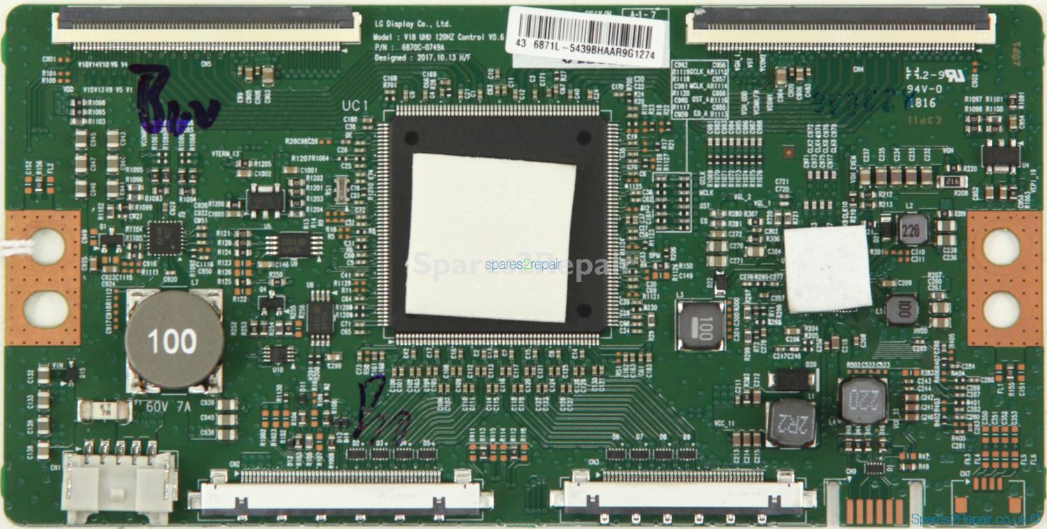 Sony KD-43XF8796 - T-Con - 6871L-5439B - 6870C-0749A - V18 UHD 120HZ Control V0.6