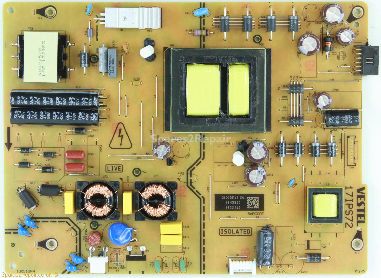 Toshiba 49U5766DB - Power Supply - 23383402 - 17IPS72 - 130516R4