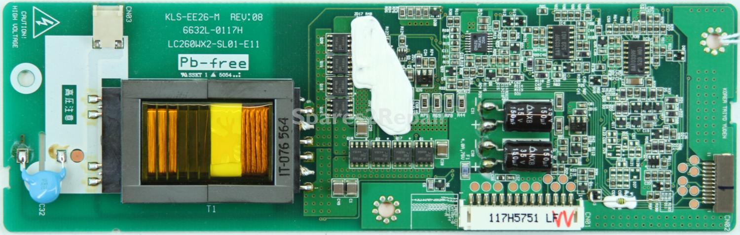 Wharfedale LCD2610AF - Inverter - KLS-EE26-M - Rev08 - 6632L-0117H - LC260WX2-SL01-E11